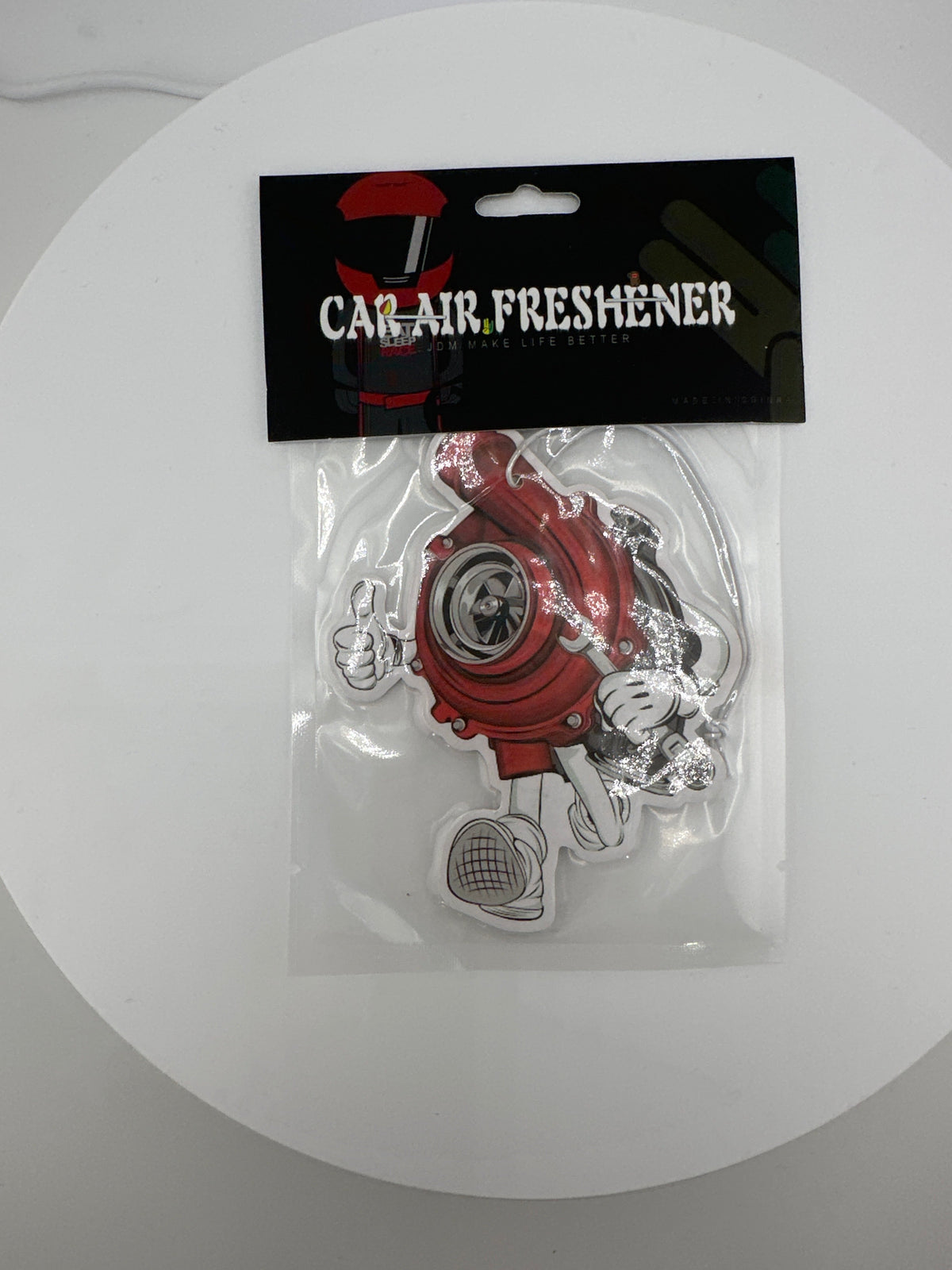 Turbo guy with wrench and thumbs up Air freshener - Chicano Spot