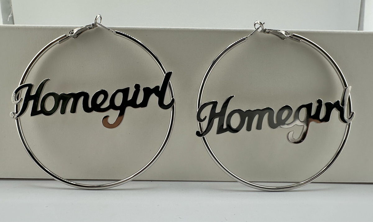 Big Hoop Earrings- HOMEGIRL - Chicano Spot