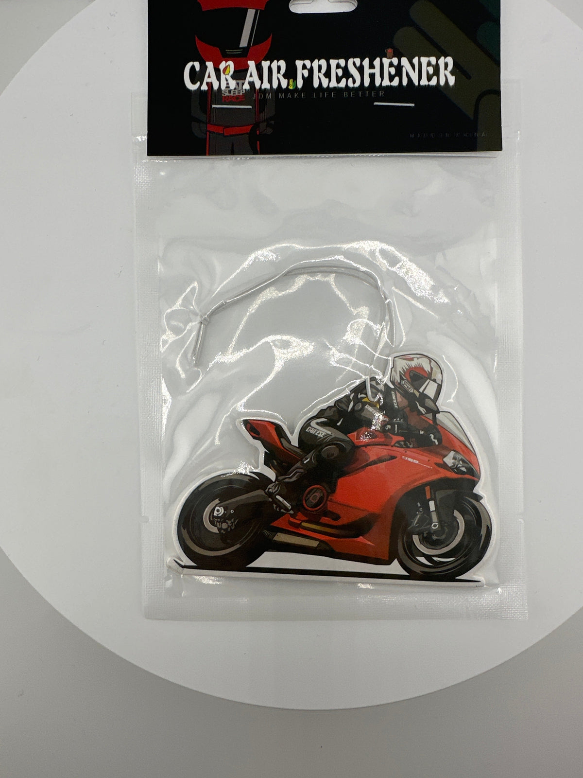 Red motocross bike Air Freshener - Chicano Spot