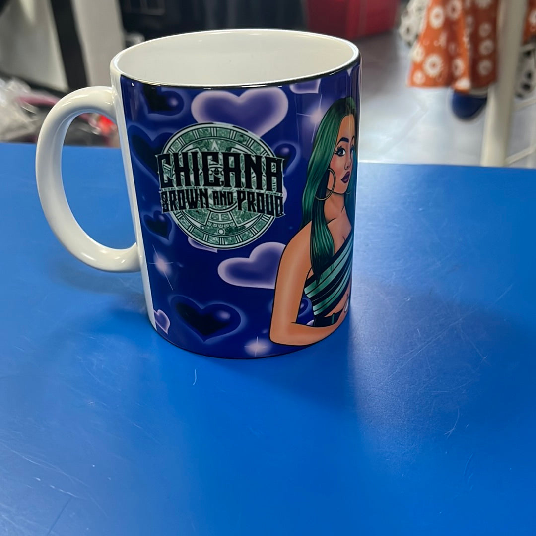 Chicana Brown and Proud Coffee Mug - Chicano Spot