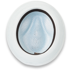 Castor Crushable Straw Hat Fedora in Sky Blue - Chicano Spot