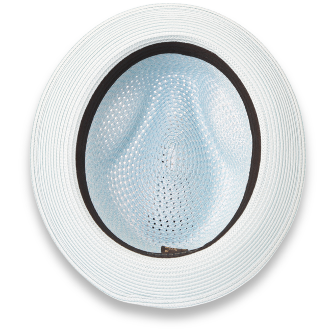Castor Crushable Straw Hat Fedora in Sky Blue - Chicano Spot