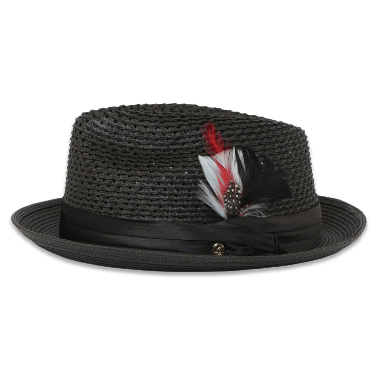 Castor Crushable Straw Hat Fedora in Black - Chicano Spot