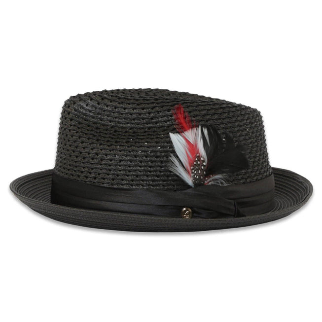 Castor Crushable Straw Hat Fedora in Black - Chicano Spot