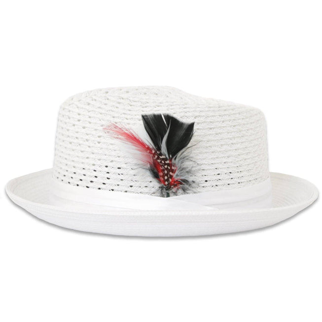 Castor Crushable Straw Hat Fedora in White - Chicano Spot