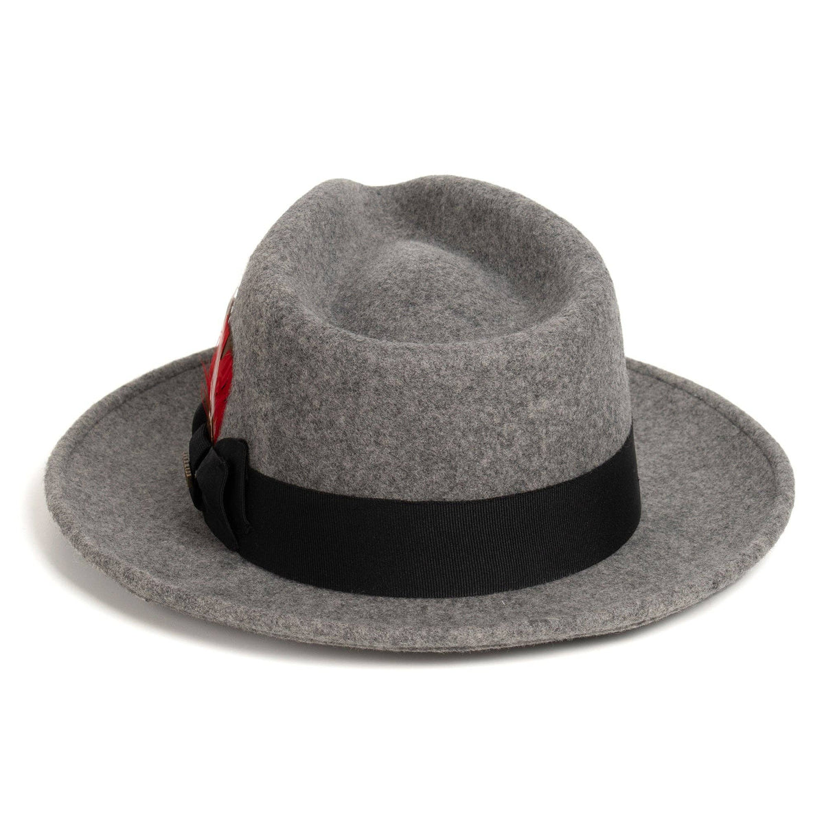 Crushable Grey Melange 100% Australian Wool Fedora Hat - Chicano Spot