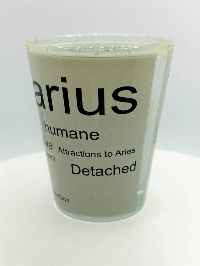 "Aquarius" Zodiac Shot Glass 2 Oz Best Seller - Chicano Spot