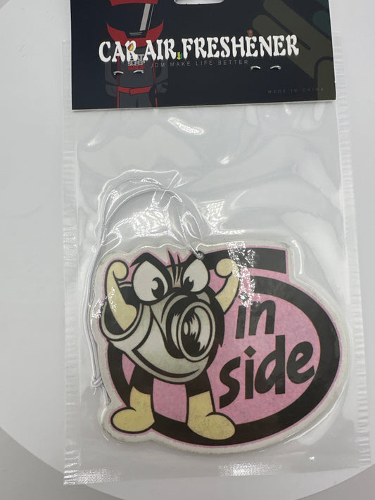 Silver turbo saying inside air freshener - Chicano Spot