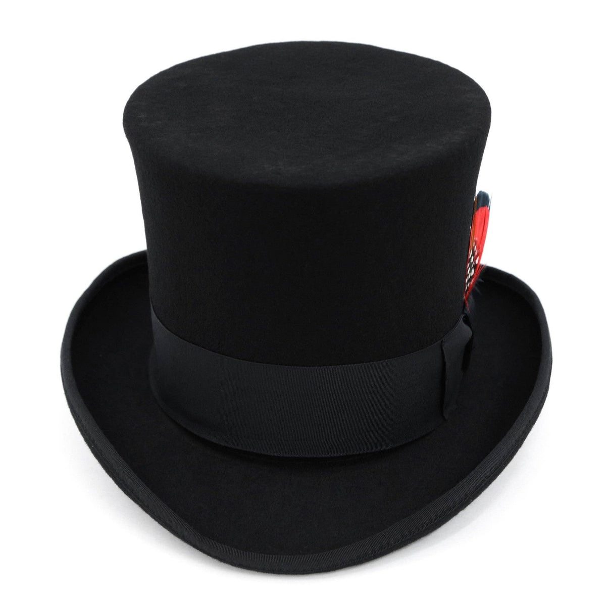 Black Wool Felt Victorian Top hat - Chicano Spot