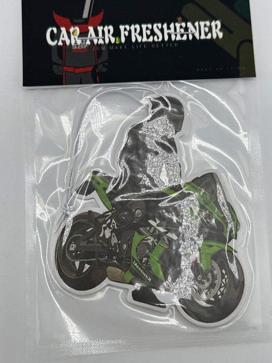 Green and Black motorcycle Air Freshener - Chicano Spot