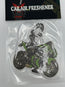 Green and Black motorcycle Air Freshener - Chicano Spot