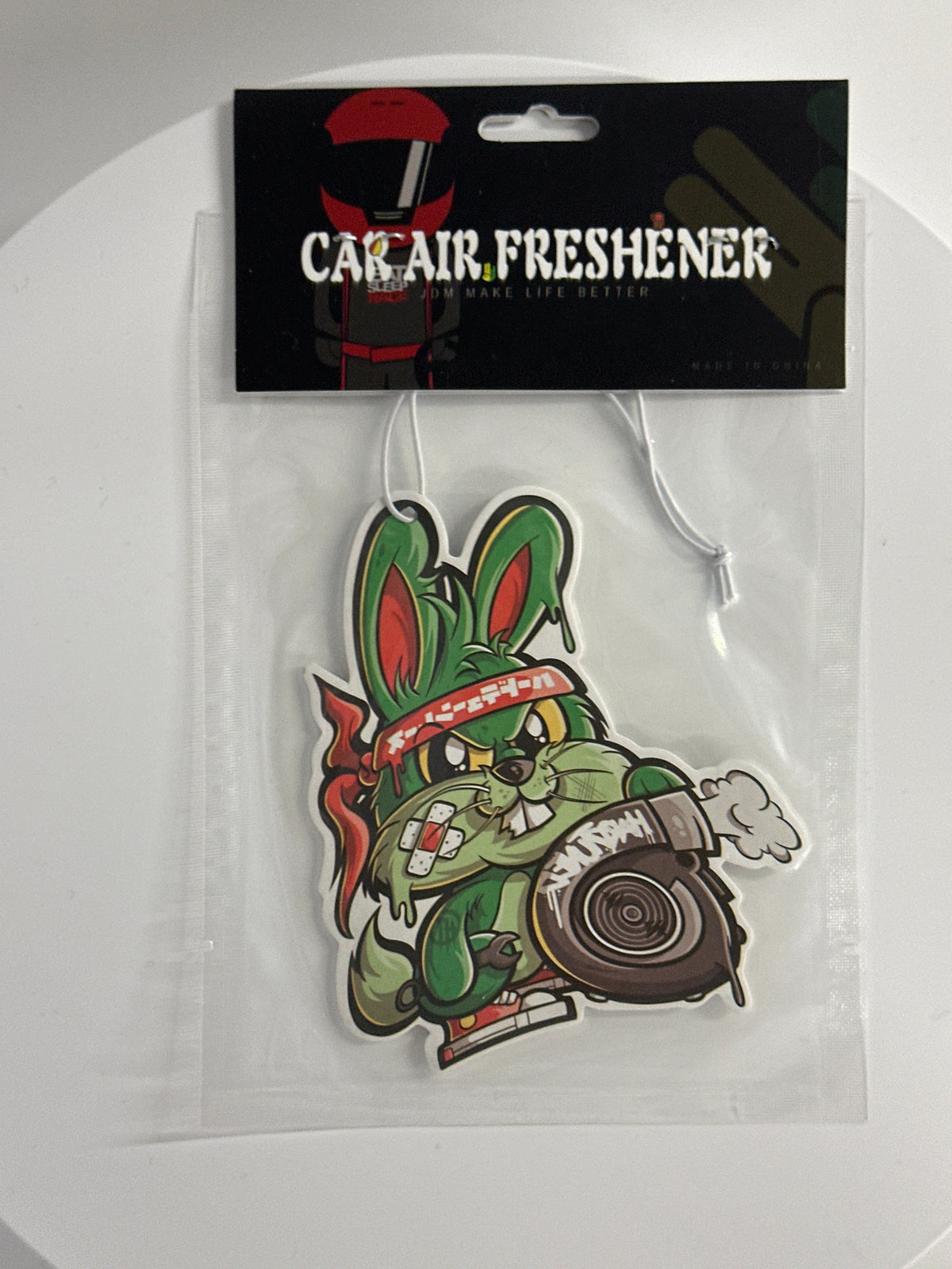 Green Turbo Rabbit Ninja Air Freshener - Chicano Spot
