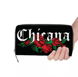 Womens Zipper Wallets Chicana Flowers