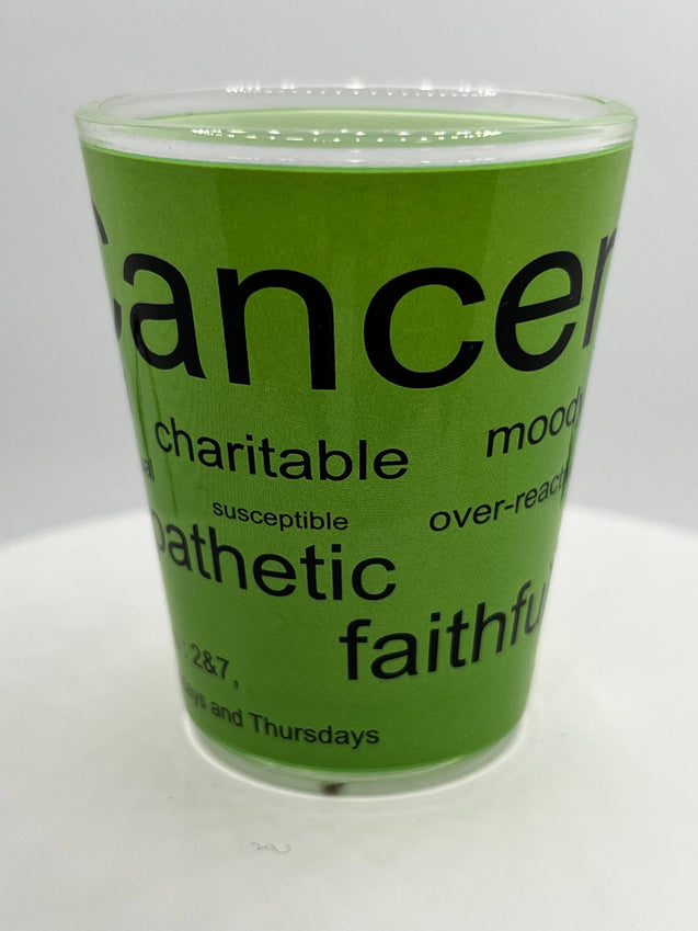 "Cancer" Zodiac Shot Glass 2 Oz Best Seller - Chicano Spot