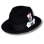 Ferrecci Brooks Soft 100% Australian Wool Felt Body With Removable Feather Black/White Hat Great For Travel - Chicano Spot