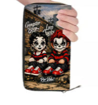 Womens Zipper Wallets Loco Chucky & Ganster Boop