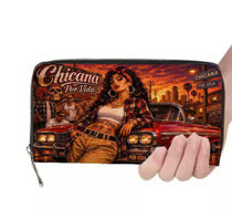 Womens Zipper Wallets Chicana X Vida