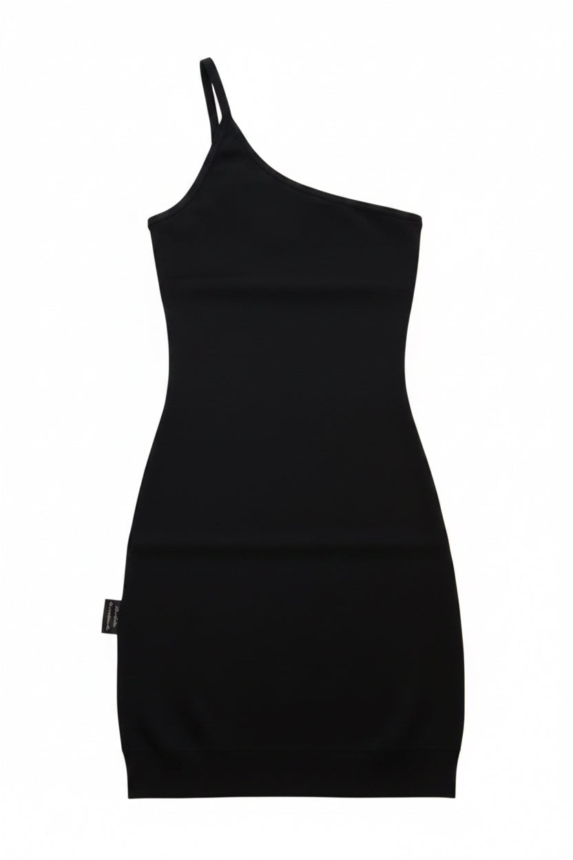 Womens Single Spaghetti Strap Charlie Black Dress