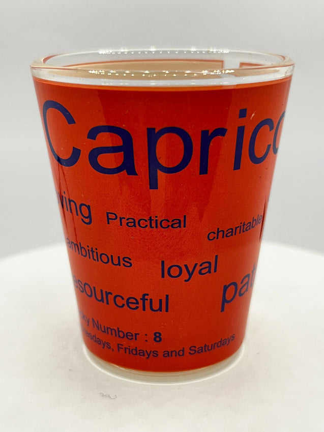 "Capricorn" Zodiac Shot Glass 2 Oz Best Seller - Chicano Spot