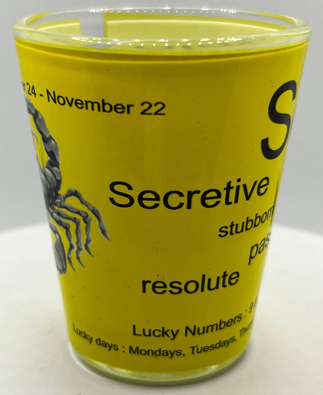 "Scorpio" Zodiac Shot Glass 2 Oz Best Seller - Chicano Spot
