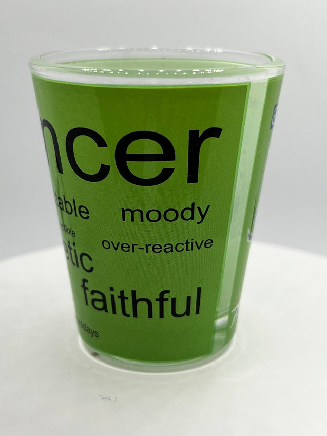 "Cancer" Zodiac Shot Glass 2 Oz Best Seller - Chicano Spot