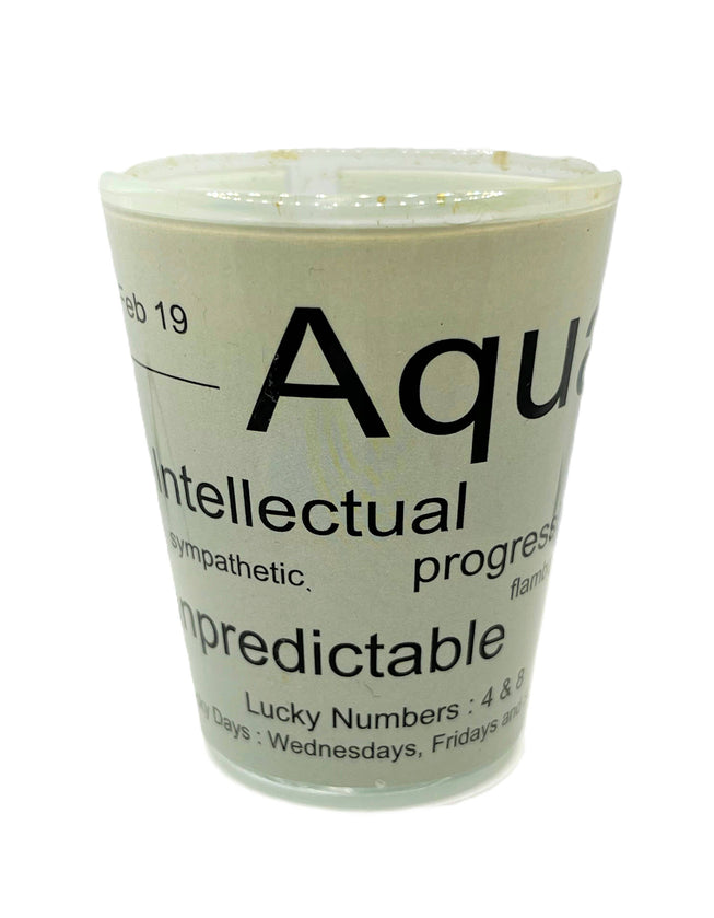 "Aquarius" Zodiac Shot Glass 2 Oz Best Seller - Chicano Spot