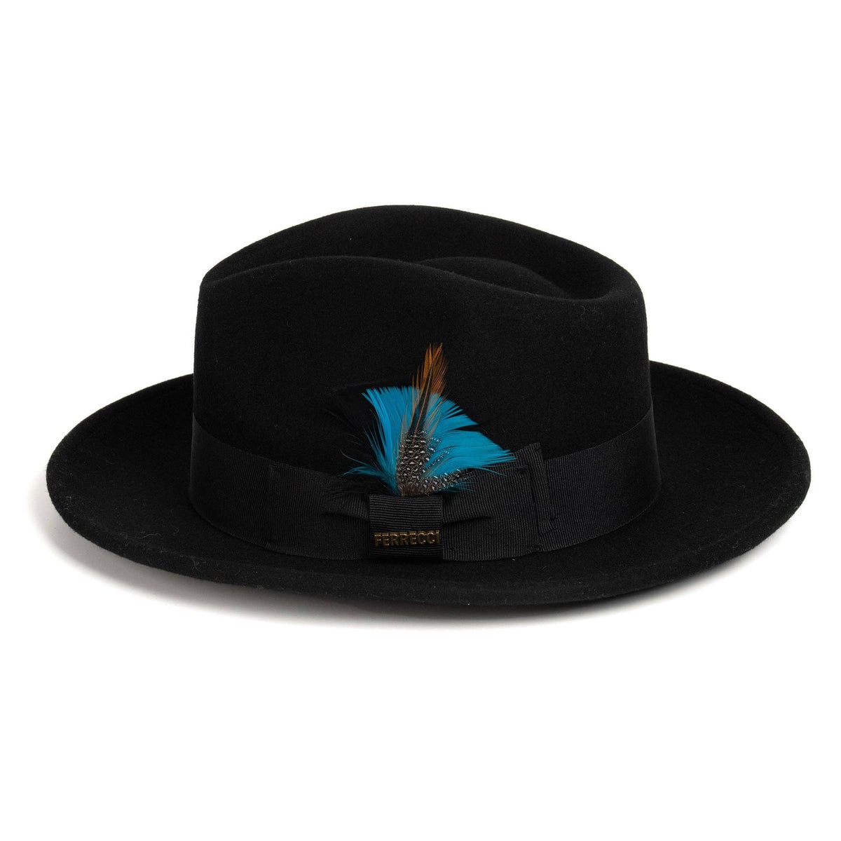 Crushable Black 100% Australian Wool Fedora Hat - Chicano Spot