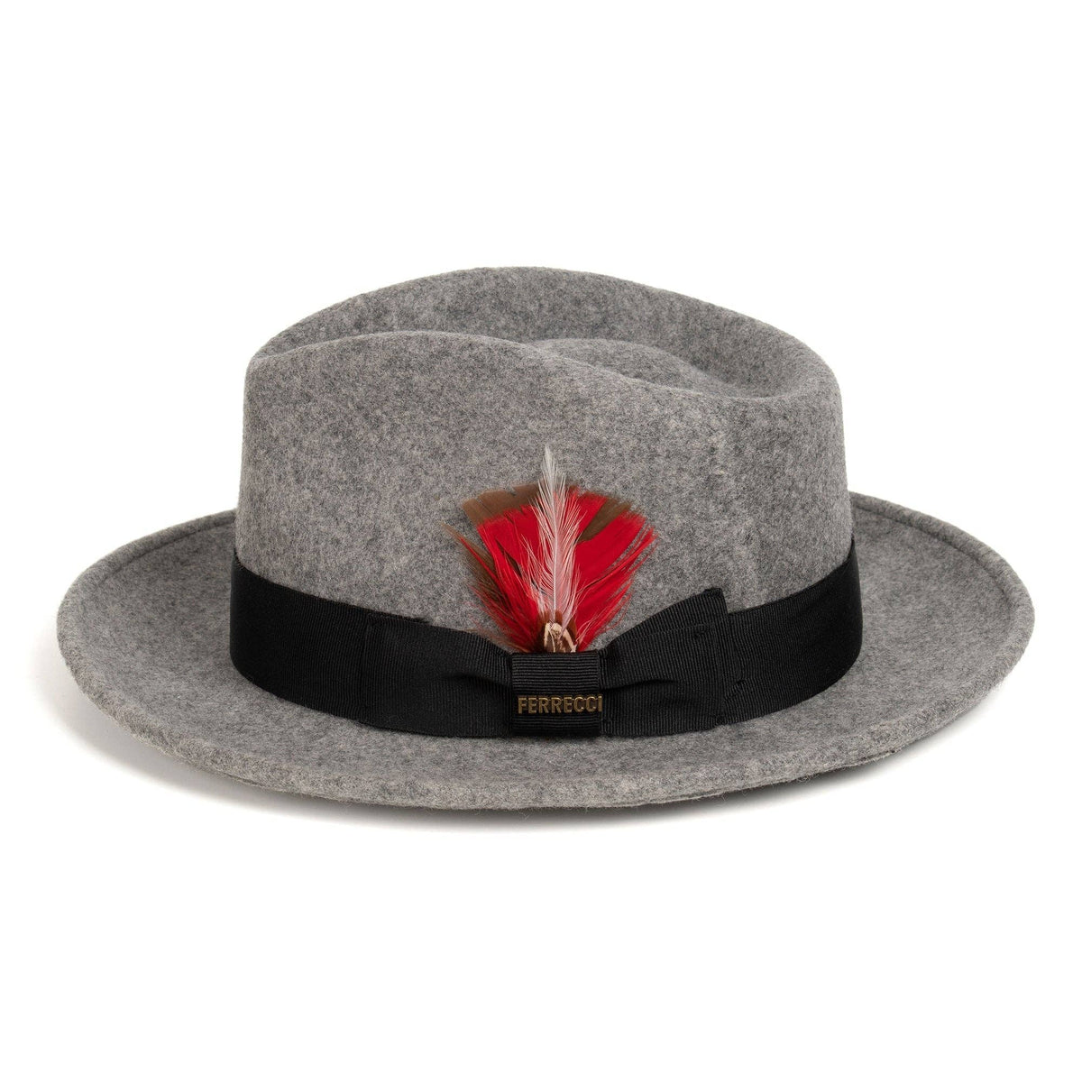 Crushable Grey Melange 100% Australian Wool Fedora Hat - Chicano Spot