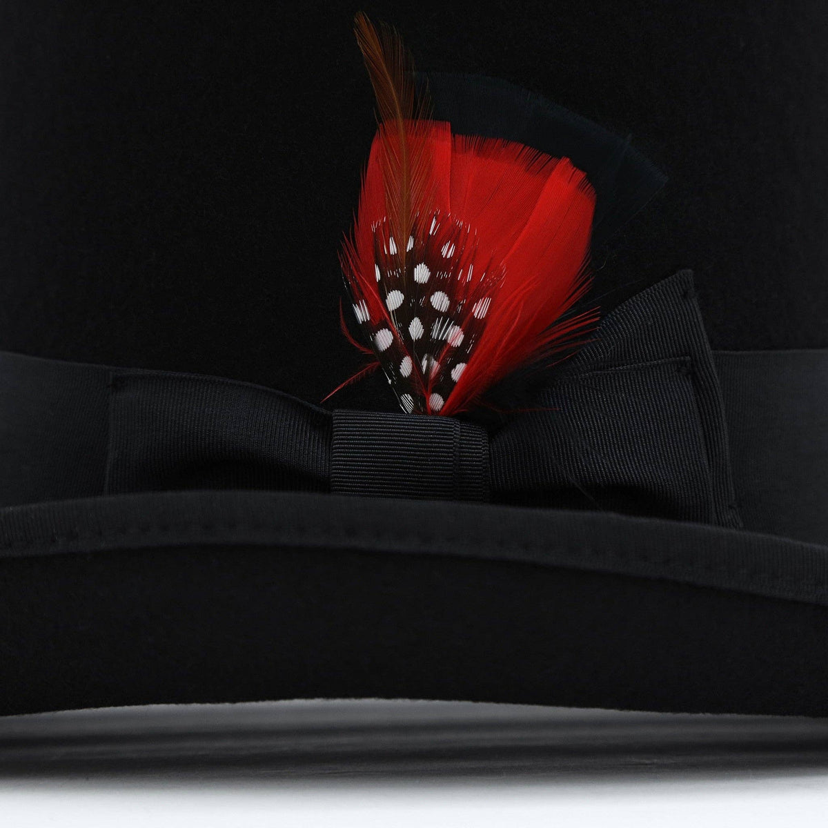 Black Wool Felt Victorian Top hat - Chicano Spot