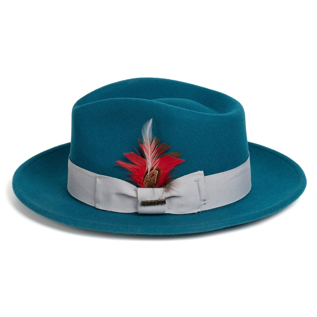 Crushable Acid Blue 100% Australian Wool Fedora Hat - Chicano Spot