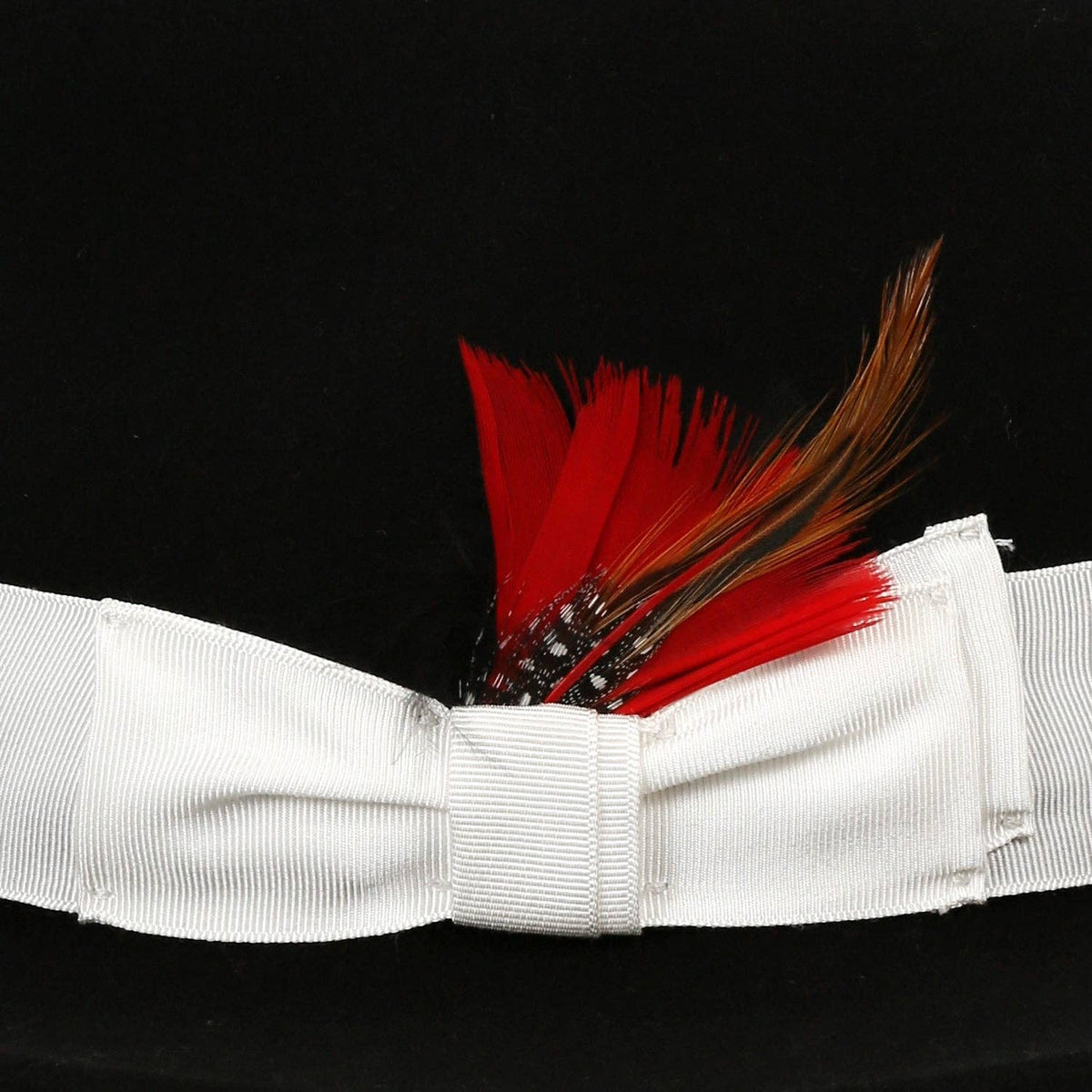 Crushable Black/White 100% Australian Wool Fedora Hat - Chicano Spot