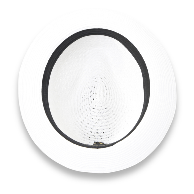 Castor Crushable Straw Hat Fedora in White - Chicano Spot