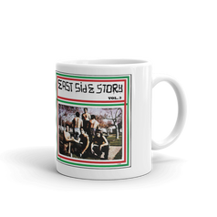 Eastside Story Mug Vol. 3 Coffee Mug 11oz. on white mug - Chicano Spot