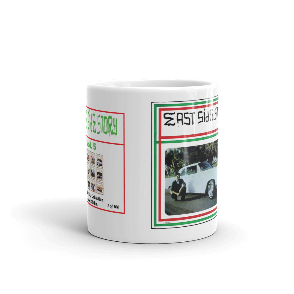Eastside Story Mug Vol. 6 Coffee Mug 11oz. on white mug - Chicano Spot